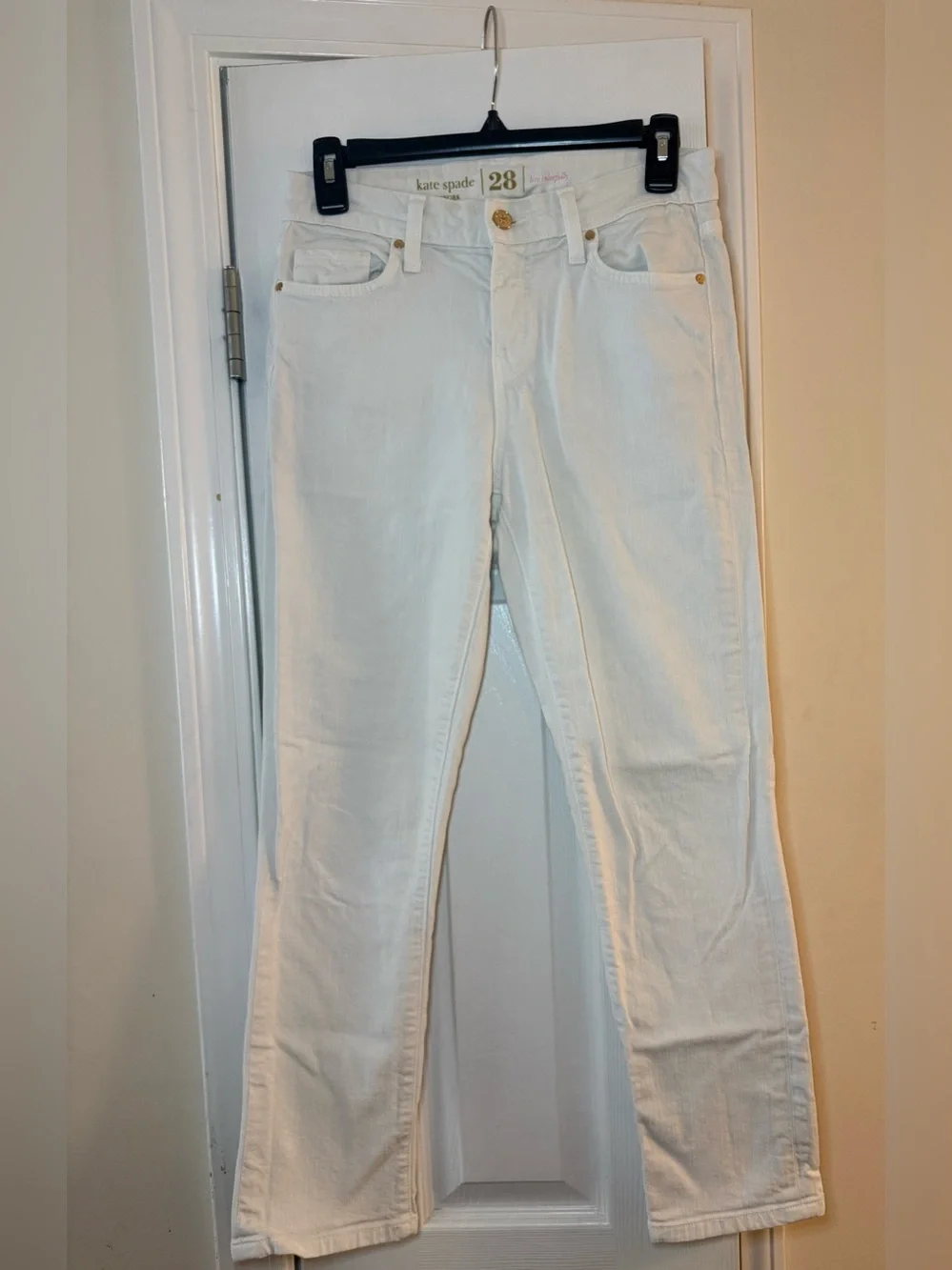Kate Spade New York White Straight Leg Jeans Size 28
